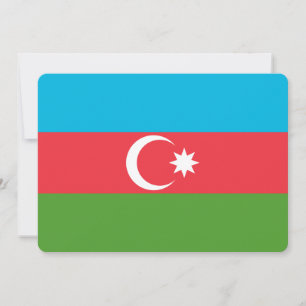 Patriotiska inbjudningar till Azerbajdzjans Flagga