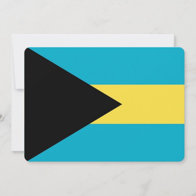 Patriotiska inbjudningar till Bahamas Flagga (Framsida)