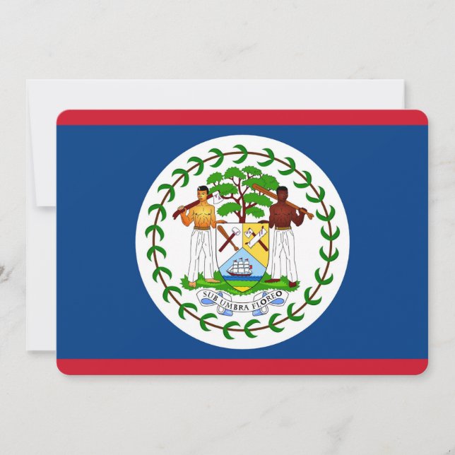 Patriotiska inbjudningar till Belize Flagga (Framsida)