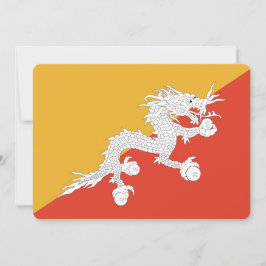 Patriotiska inbjudningar till Bhutan Flagga