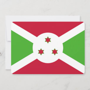 Patriotiska inbjudningar till Burundi Flagga