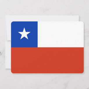 Patriotiska inbjudningar till Chile Flagga
