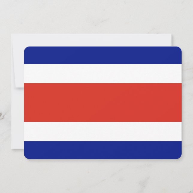 Patriotiska inbjudningar till Costa Rica Flagga (Framsida)
