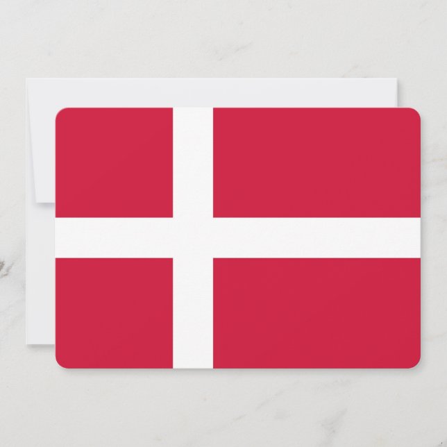 Patriotiska inbjudningar till Danmark Flagga (Framsida)