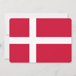 Patriotiska inbjudningar till Danmark Flagga