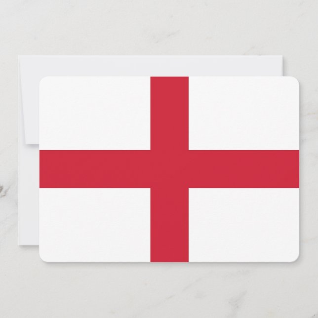 Patriotiska inbjudningar till Englands Flagga (Framsida)