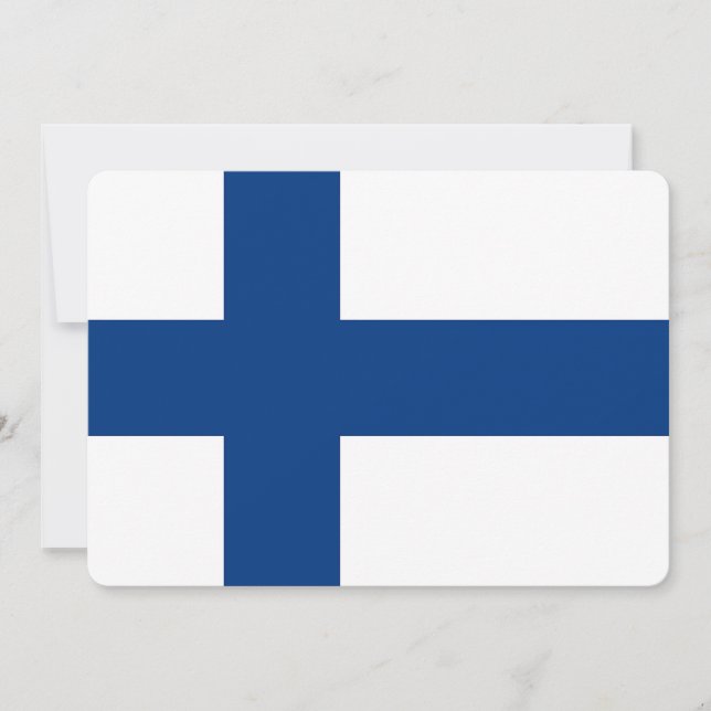 Patriotiska inbjudningar till Finland Flagga (Framsida)