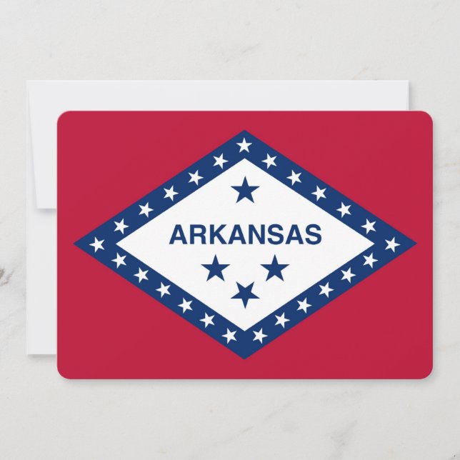 Patriotiska inbjudningar till Flagga Arkansas (Framsida)