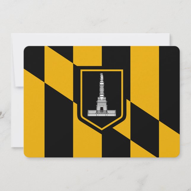 Patriotiska inbjudningar till Flagga Baltimore (Framsida)