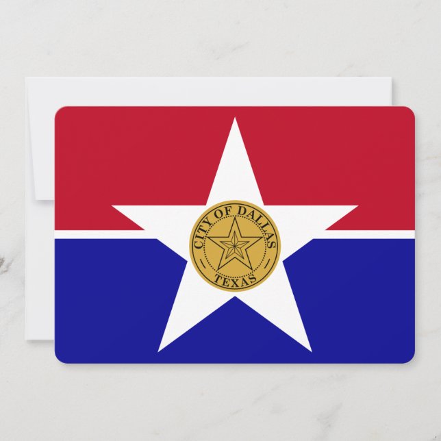 Patriotiska inbjudningar till Flagga Dallas (Framsida)