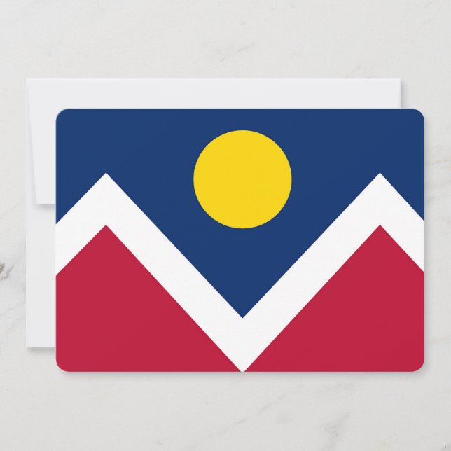 Patriotiska inbjudningar till Flagga Denver (Framsida)