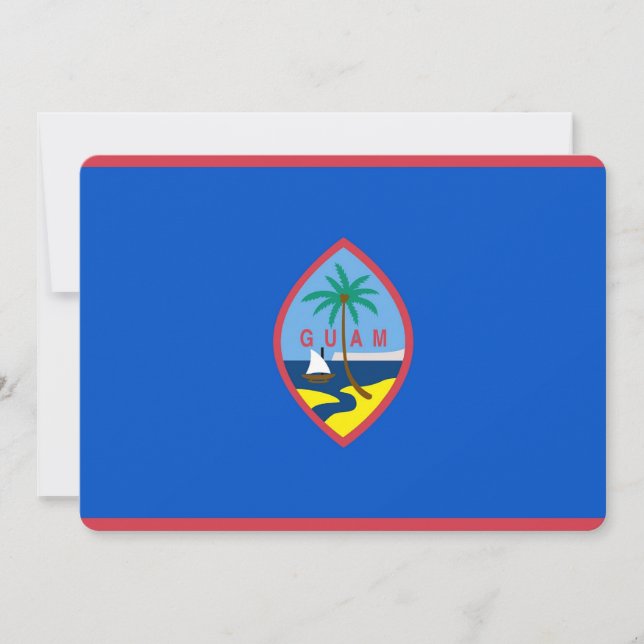 Patriotiska inbjudningar till Flagga Guam (Framsida)