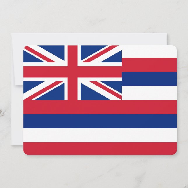 Patriotiska inbjudningar till Flagga Hawaii (Framsida)