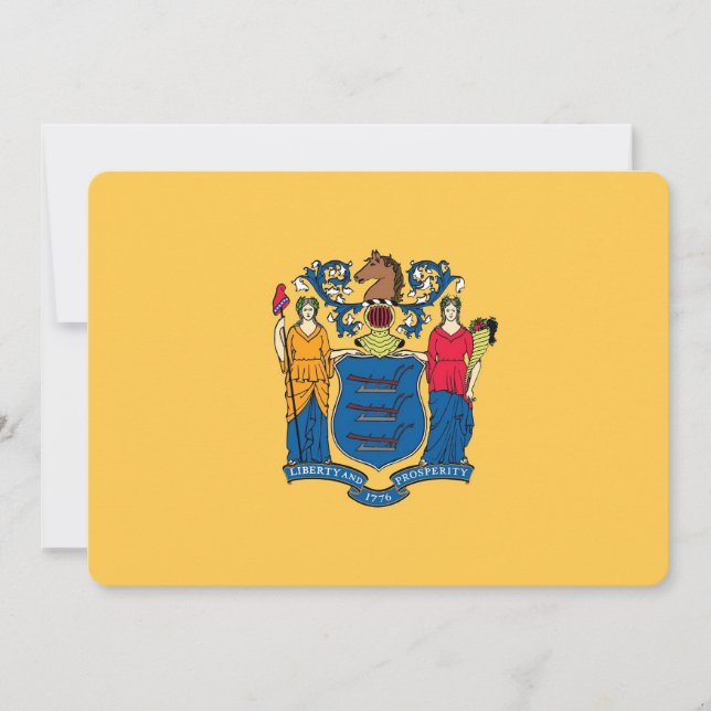 Patriotiska inbjudningar till Flagga i New jersey (Framsida)