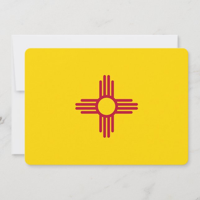 Patriotiska inbjudningar till Flagga i New mexico (Framsida)