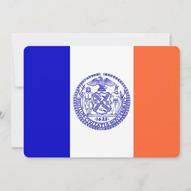 Patriotiska inbjudningar till Flagga i New York Ci (Framsida)