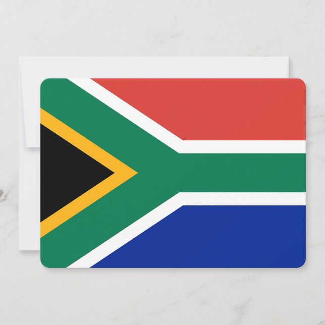 Patriotiska inbjudningar till Flagga i södra Afrik (Framsida)