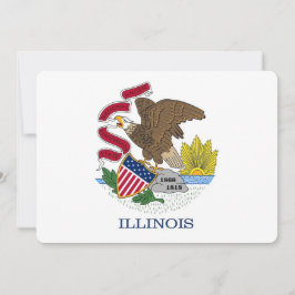 Patriotiska inbjudningar till Flagga Illinois
