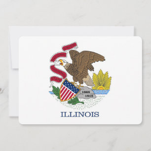 Patriotiska inbjudningar till Flagga Illinois