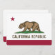 Patriotiska inbjudningar till Flagga Kalifornien (Front/Back)