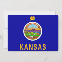 Patriotiska inbjudningar till Flagga Kansas