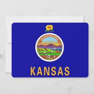 Patriotiska inbjudningar till Flagga Kansas