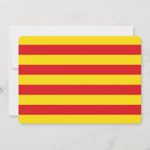 Patriotiska inbjudningar till Flagga Katalonien