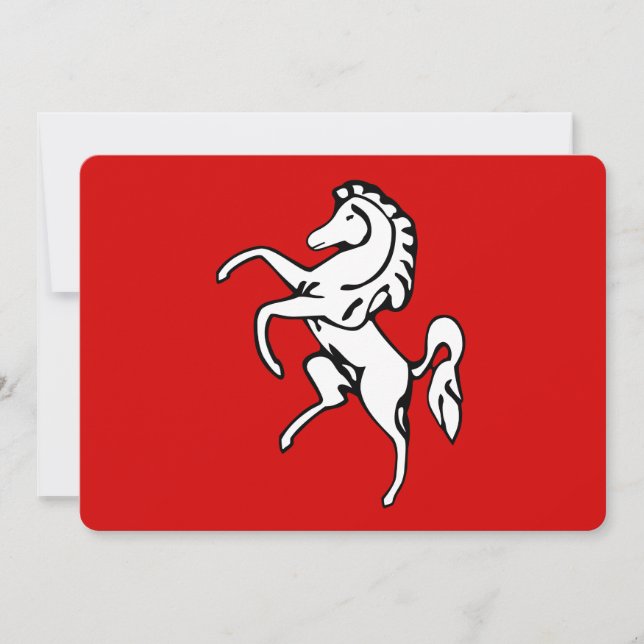 Patriotiska inbjudningar till Flagga Kent, England (Framsida)