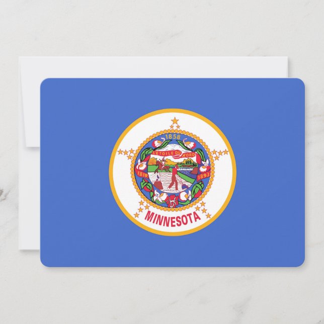 Patriotiska inbjudningar till Flagga Minnesota (Framsida)