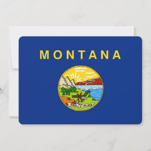 Patriotiska inbjudningar till Flagga Montana