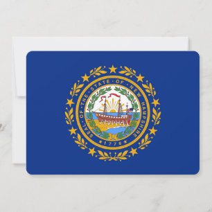 Patriotiska inbjudningar till Flagga New Hampshire