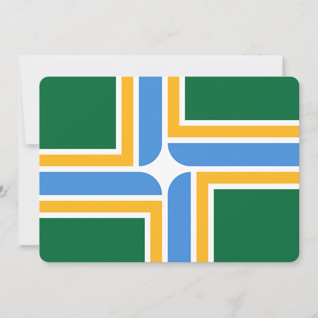 Patriotiska inbjudningar till Flagga Portland (Framsida)