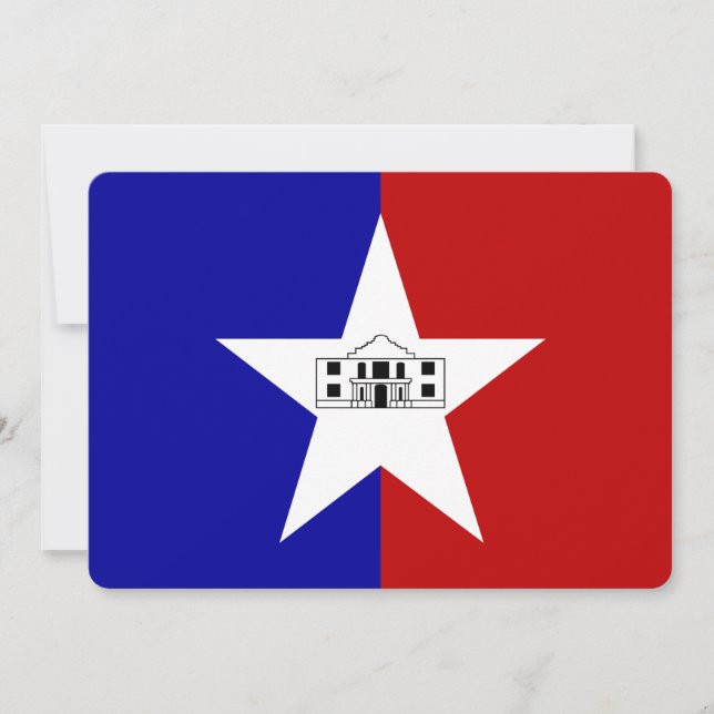 Patriotiska inbjudningar till Flagga San Antonio (Framsida)