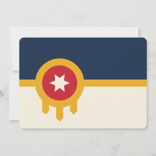 Patriotiska inbjudningar till Flagga Tulsa City