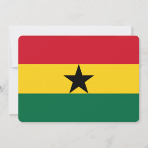 Patriotiska inbjudningar till Ghana-Flagga