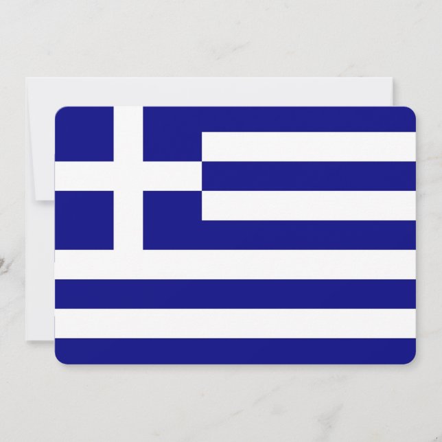 Patriotiska inbjudningar till Greklands Flagga (Framsida)