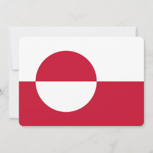 Patriotiska inbjudningar till Grönlands Flagga