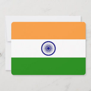 Patriotiska inbjudningar till Indiens Flagga