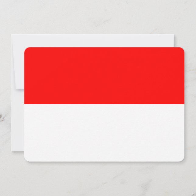 Patriotiska inbjudningar till Indonesien Flagga (Framsida)