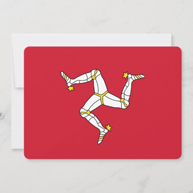 Patriotiska inbjudningar till Isle of Man Flagga (Framsida)