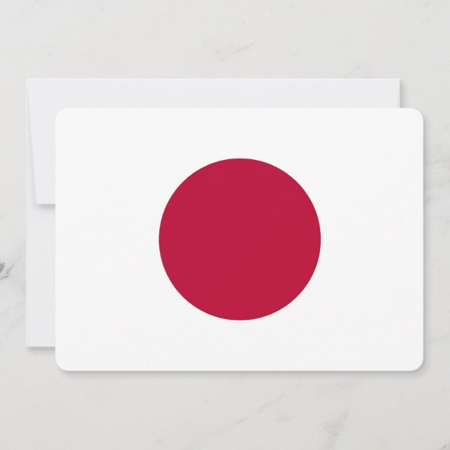 Patriotiska inbjudningar till Japan Flagga (Framsida)