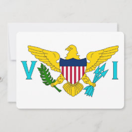 Patriotiska inbjudningar till Jungfruöarna Flagga