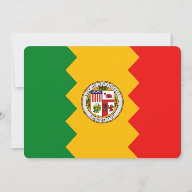 Patriotiska inbjudningar till Los Angeles Flagga (Framsida)