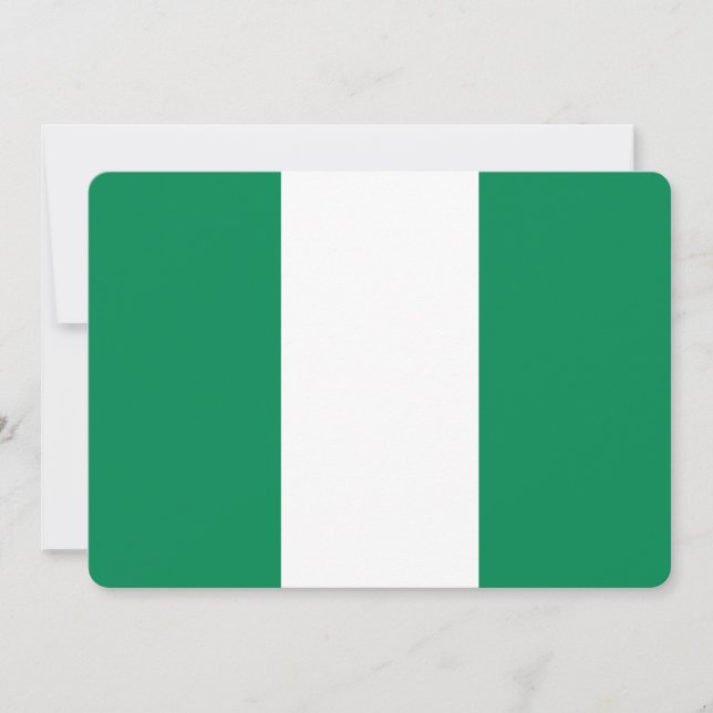 Patriotiska inbjudningar till Nigeria Flagga (Framsida)