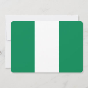 Patriotiska inbjudningar till Nigeria Flagga