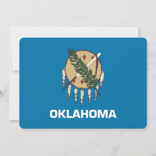 Patriotiska inbjudningar till Oklahoma Flagga (Framsida)