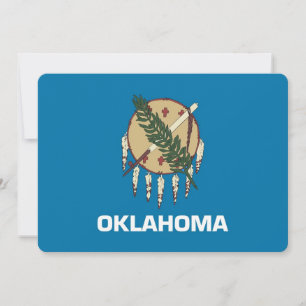 Patriotiska inbjudningar till Oklahoma Flagga
