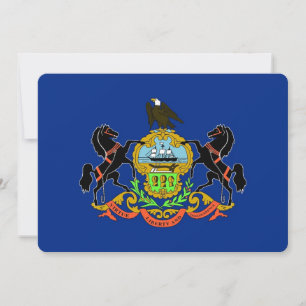 Patriotiska inbjudningar till Pennsylvania-Flagga