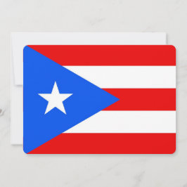 Patriotiska inbjudningar till Puerto Rico Flagga
