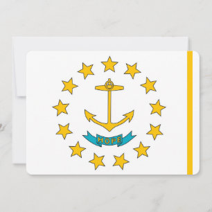 Patriotiska inbjudningar till Rhode island Flagga